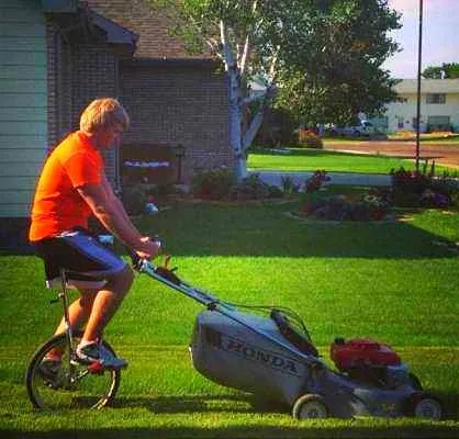 (割草坪图片)高效割草技巧大揭秘：让你的草坪焕然一新，轻松享受园艺乐趣