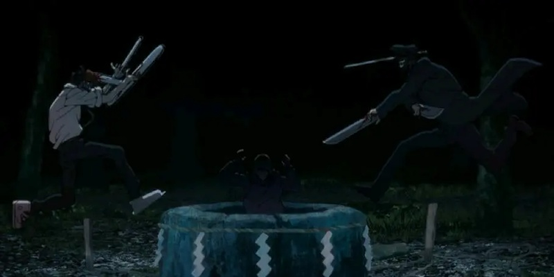 (电锯人跳舞游戏)混战中的电锯人：跳跃大乱斗中展露锐利之力