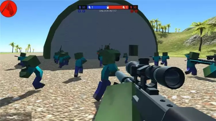 (战地射击模拟)探战地：暴力射击场景，真实还原的手机游戏体验